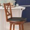 Flash Furniture Felicity Wood Classic Crossback Swivel Bar Height Barstool w/Padded Blk LeatherSoft Seat, Oak ES-UN1-29-OAK-GG - alternate 9